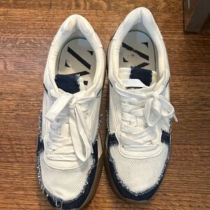 Zara White and Navy Sneakers
